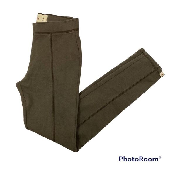 Hollister Army Green‎ Leggings With Bottom Hem Zippers Size Small - Picture 2 of 9